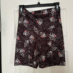 LIVE THE PROCESS | Brown Floral Bike‎ Shorts Sz M